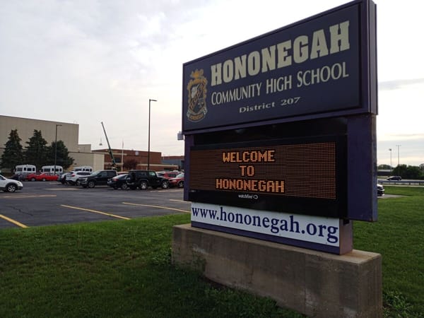 Hononegah begins school year, all together, three feet apart