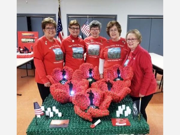 Everything coming up poppies at Roscoe VFW Post 2955