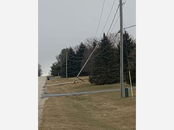 ComEd replaces snapped electric pole on Atwood Road