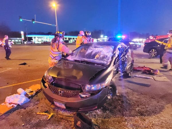 Driver extricated from vehicle at 251/McDonald Rd.