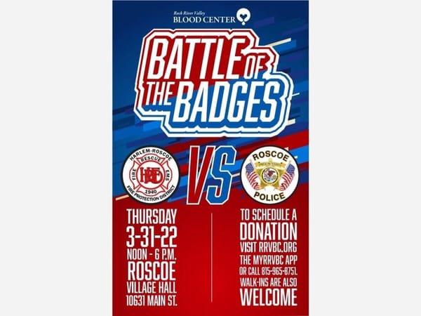Battle of the Badges - Roscoe Blood Drive
