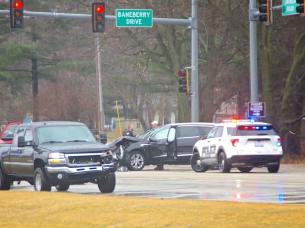 Van vs truck collision on Hononegah Road