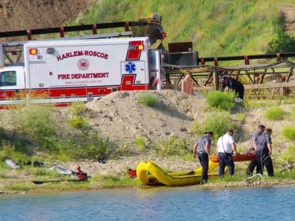 Fire department carries out water rescue