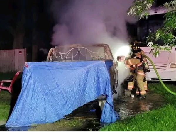 Rockton firefighters quench another pickup truck fire