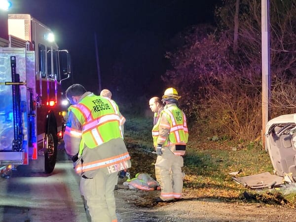 Car turns on side, driver does not survive