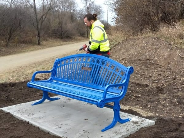 Park bench on Stone Bridge Trail memorializes Ashley Hardin