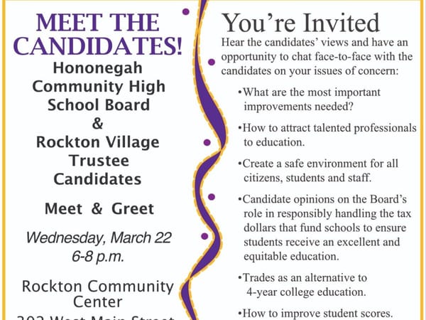 Meet the Candidates for Hononegah School Board and Rockton Village