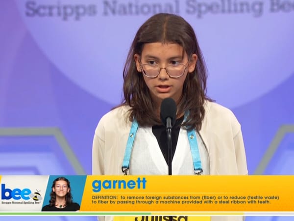 Julissa Negron in the semifinals at Scripps Spelling Bee