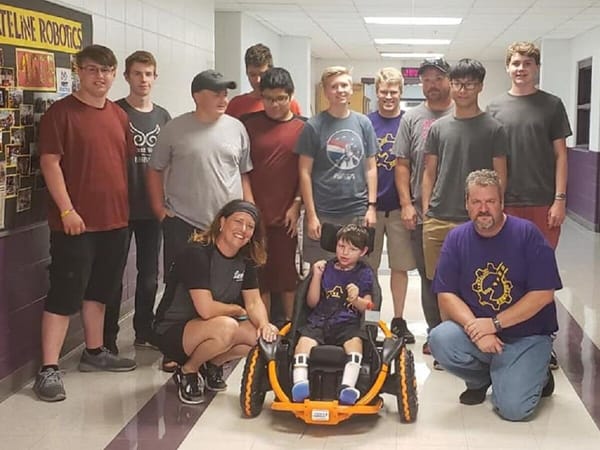 Stateline Robotics Team 4655 Helps Customize a Motorized Cart for Grade School Student with Cerebral Palsy
