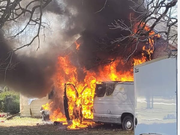 Rockton firefighters stop a blaze spreading to a South Beloit home
