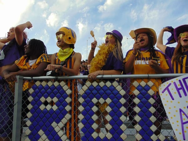 Hononegah's adult leaders welcome families at the 30th Purple & Gold Festival