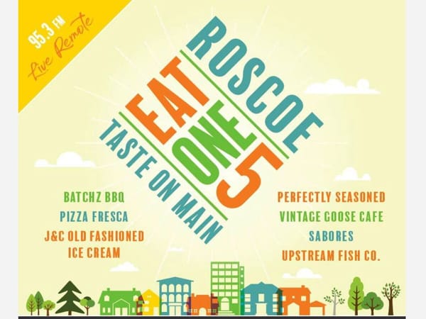 Roscoe EAT ONE 5 debuts with “Taste on Main”