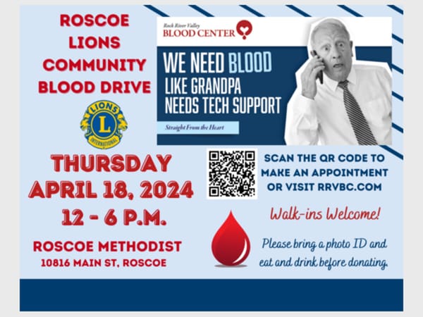 Roscoe Lions Blood Drive