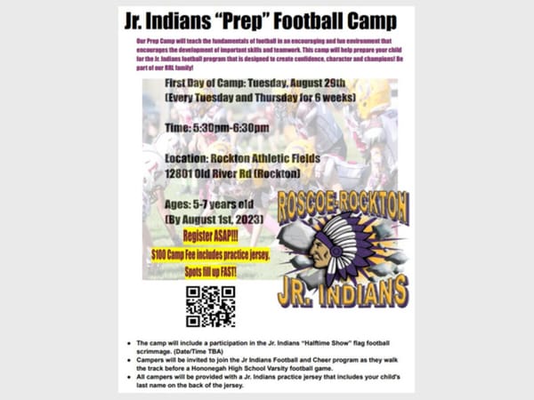 Jr. Indians “Prep”Football Camp
