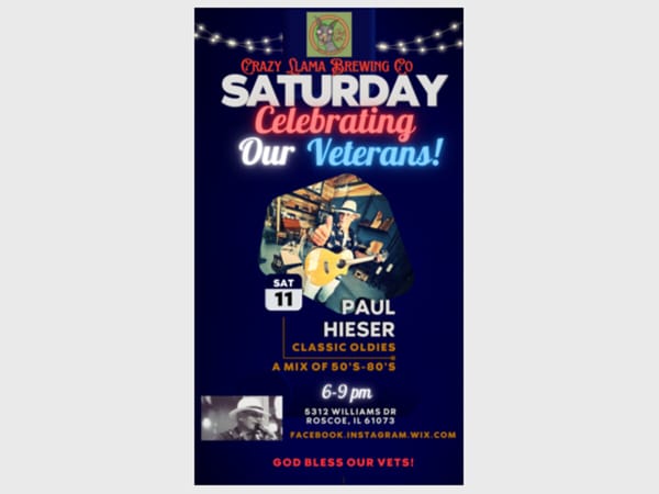 Event: Paul Hieser at Crazy Llama Brewing Co- Veteran's Day!