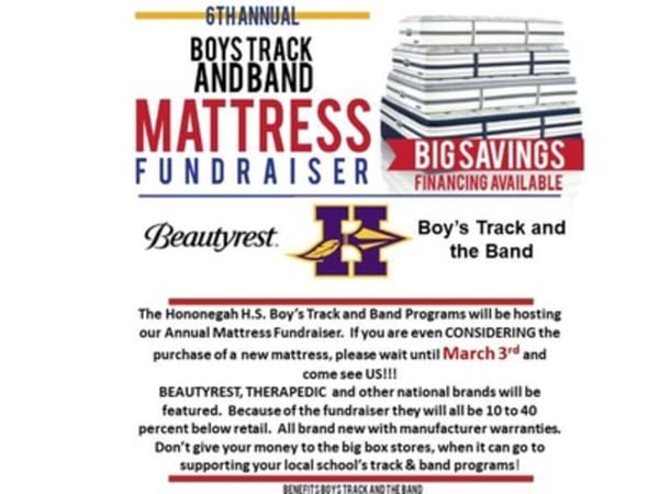 6th Annual Mattress Fundraiser at Hononegah Metal Gym