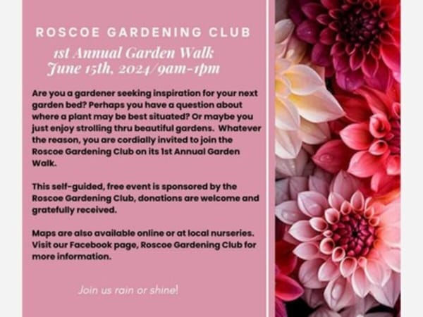 Roscoe Gardening Club's 1st Annual Garden Walk
