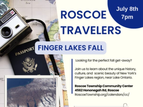 Roscoe Travelers Club Meeting: Finger Lakes Fall