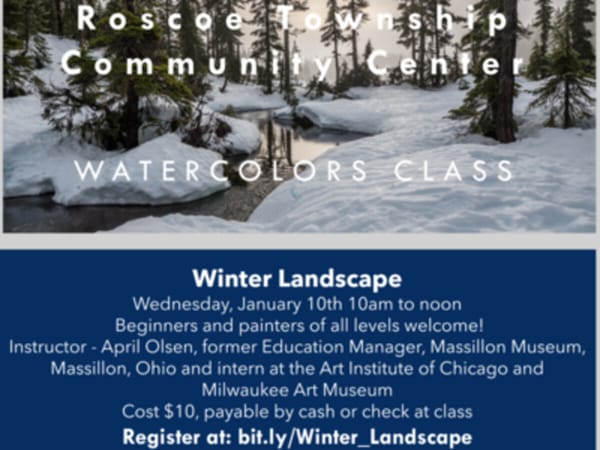 Watercolor Class at Roscoe Township Community Center