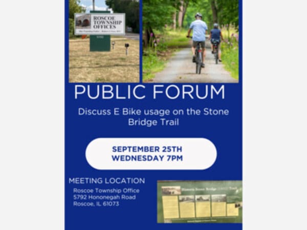 Public Forum: E Bikes on Stone Bridge Trail