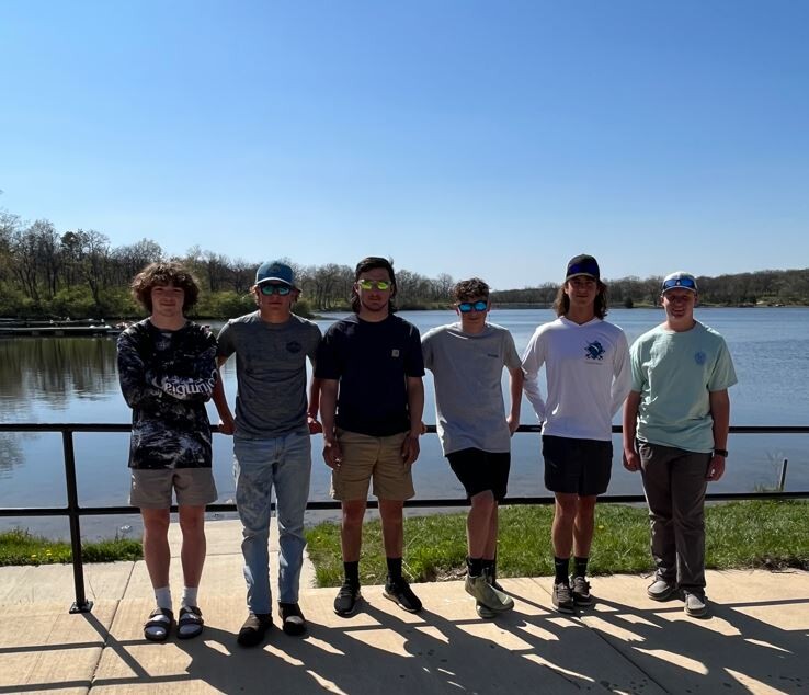 2023 Hononegah Bass Fishing Team at the Pierce Lake sectional in Rock Cut State Park