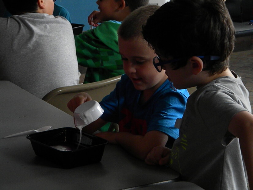 children making slime