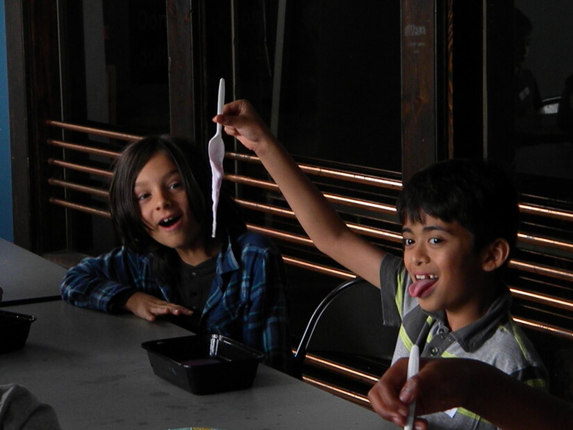 children making slime