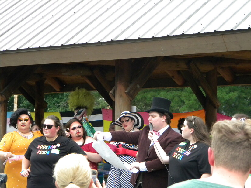 Andrew reading Rockton Pride's new charter