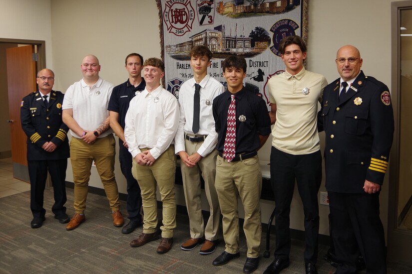 new firefighters with fire chiefs