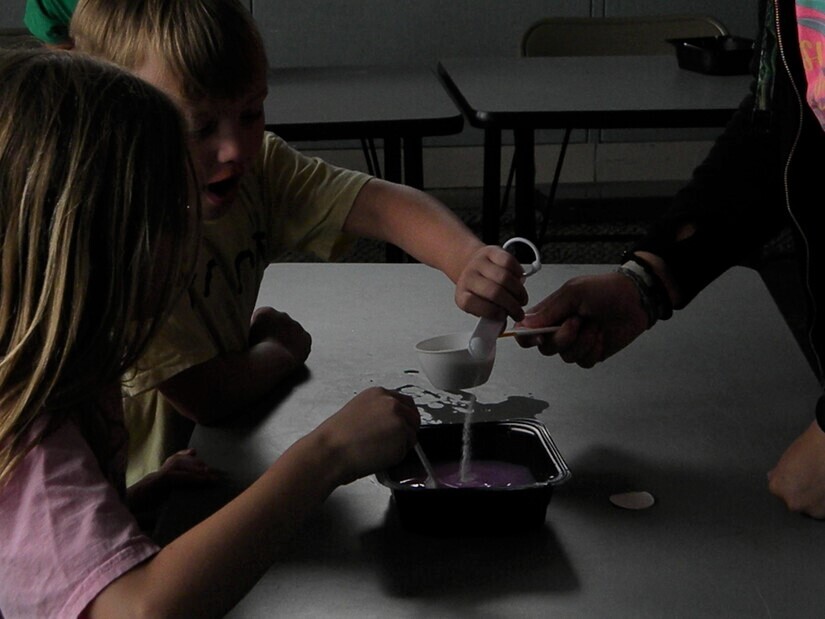 children making slime