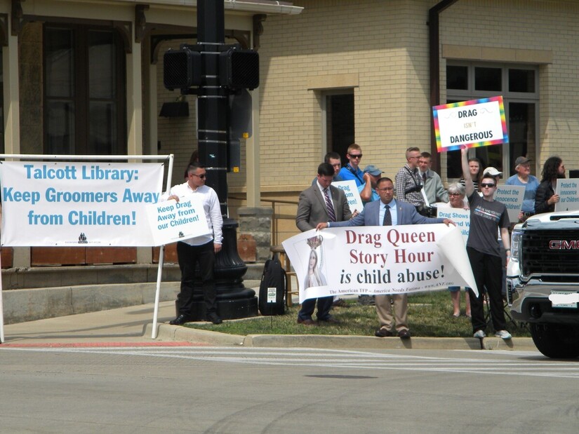 Anti-drag protesters