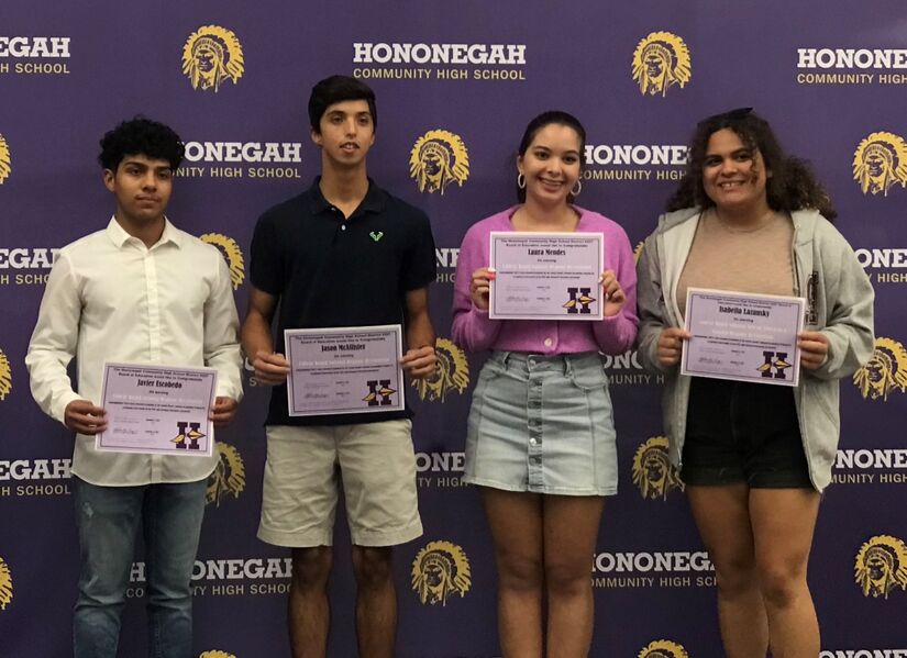 Black and Hispanic high school students receive awards at Hononegah High School