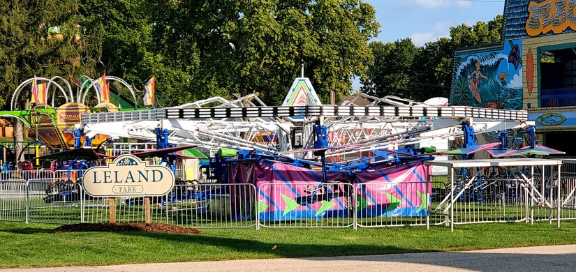 carnival rides at Leland Park, Roscoe IL