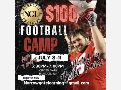 Former NFL player hosting a football camp in Roscoe next week