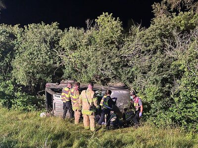 SUV rolls off ramp at Rockton Road and Hwy 251