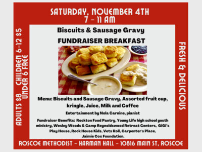 Event: Biscuits & Sausage Gravy Fundraiser Breakfast